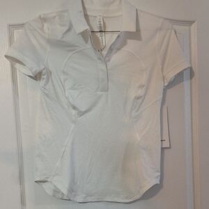 Lululemon Quick Drying Shirt Sleeve White Polo Shirt